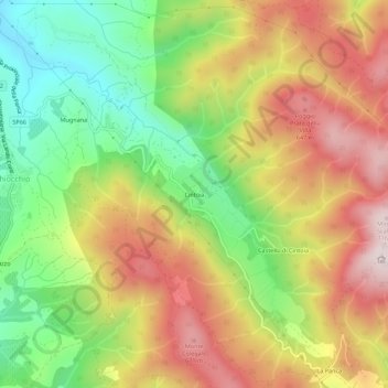 Mappa topografica Cintoia, altitudine, rilievo
