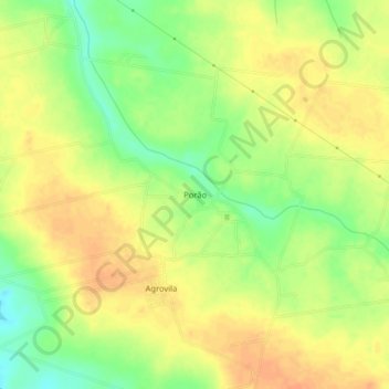 Mappa topografica Porão, altitudine, rilievo