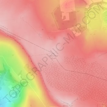 Mappa topografica Stanedge Pole, altitudine, rilievo