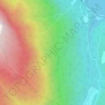 Mappa topografica Hunters Range, altitudine, rilievo