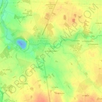 Mappa topografica La Roche Chotard, altitudine, rilievo