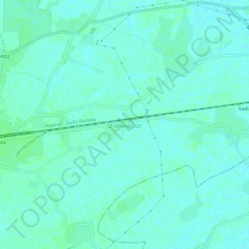 Mappa topografica Shahwajpur, altitudine, rilievo