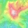 Mappa topografica Pania della Croce, altitudine, rilievo