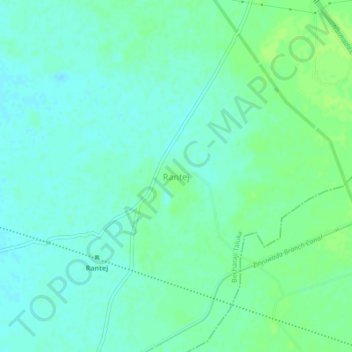 Mappa topografica Rantej, altitudine, rilievo