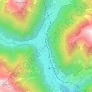 Mappa topografica Stappitz, altitudine, rilievo