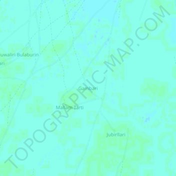 Mappa topografica Gambari, altitudine, rilievo