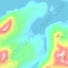 Mappa topografica Attu, altitudine, rilievo