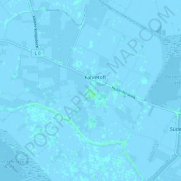 Mappa topografica Voltswarft, altitudine, rilievo