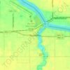 Mappa topografica Baudette, altitudine, rilievo