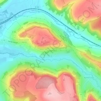 Mappa topografica Les Celliers, altitudine, rilievo