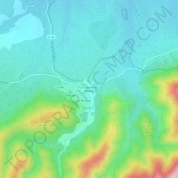 Mappa topografica La Lionne de Beque, altitudine, rilievo
