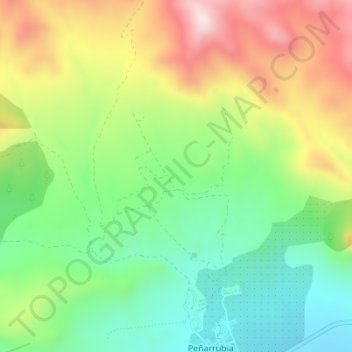 Mappa topografica La Loma, altitudine, rilievo