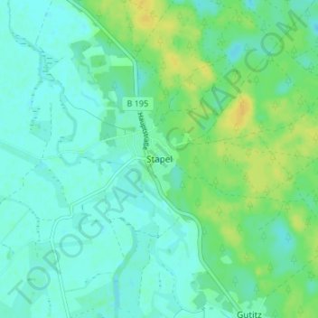 Mappa topografica Stapel, altitudine, rilievo