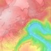 Mappa topografica Saarschleife / Cloef, altitudine, rilievo