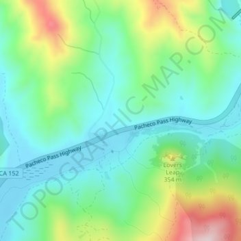 Mappa topografica Bell Station, altitudine, rilievo