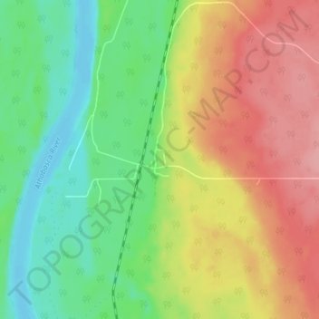 Mappa topografica Chisholm, altitudine, rilievo