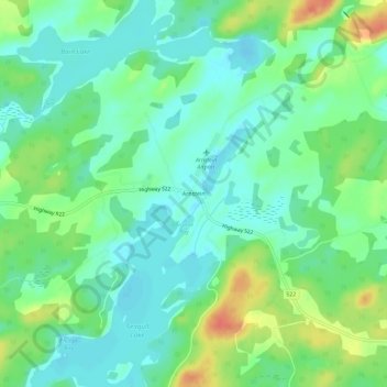 Mappa topografica Arnstein, altitudine, rilievo