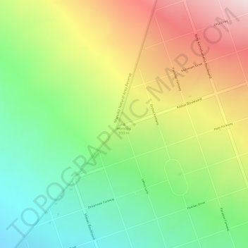 Mappa topografica Honopū, altitudine, rilievo