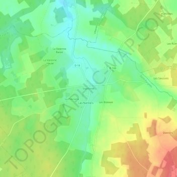 Mappa topografica Septfonds, altitudine, rilievo