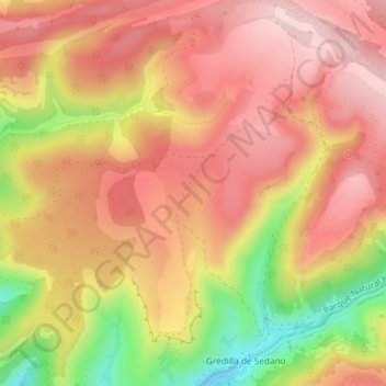 Mappa topografica Las Mazorras, altitudine, rilievo