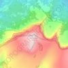 Mappa topografica Flat Top Mountain, altitudine, rilievo
