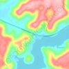 Mappa topografica Cottonville, altitudine, rilievo
