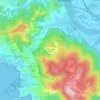 Mappa topografica Monti di San Lorenzo, altitudine, rilievo