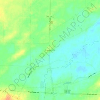 Mappa topografica Pumpkin Hill, altitudine, rilievo