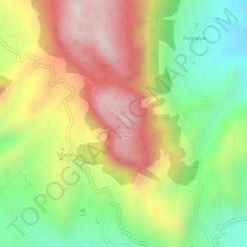 Mappa topografica Mount Manghilao, altitudine, rilievo