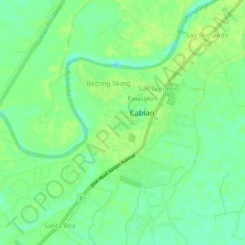 Mappa topografica Polilio, altitudine, rilievo