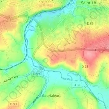 Mappa topografica Le Haut Candol, altitudine, rilievo