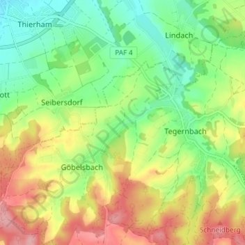 Mappa topografica Wasenstatt, altitudine, rilievo