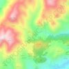 Mappa topografica Dardhë, altitudine, rilievo