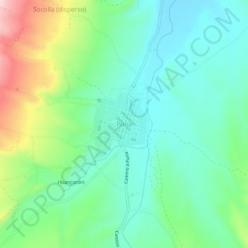 Mappa topografica Puna, altitudine, rilievo