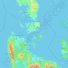 Mappa topografica Sugbu Islet, altitudine, rilievo