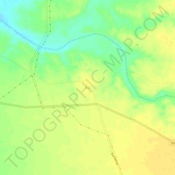 Mappa topografica Tera, altitudine, rilievo