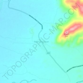 Mappa topografica New Dagupan, altitudine, rilievo