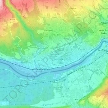 Mappa topografica Weiermatt, altitudine, rilievo