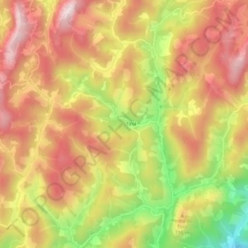 Mappa topografica Tirol, altitudine, rilievo