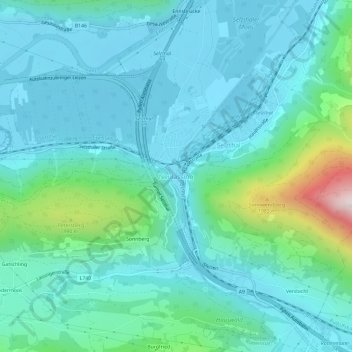 Mappa topografica Neulassing, altitudine, rilievo