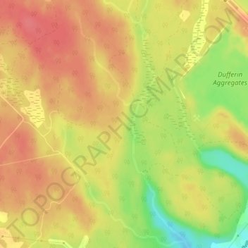 Mappa topografica Hilton Falls Conservation Area, altitudine, rilievo