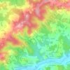 Mappa topografica Rozier, altitudine, rilievo