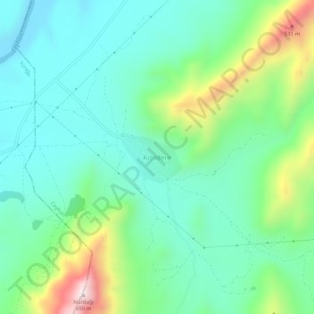 Mappa topografica Kızıldere, altitudine, rilievo