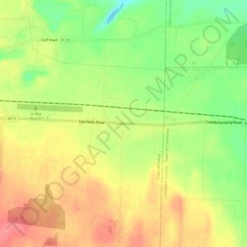 Mappa topografica Limerock, altitudine, rilievo