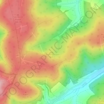 Mappa topografica Lerchenküppel, altitudine, rilievo