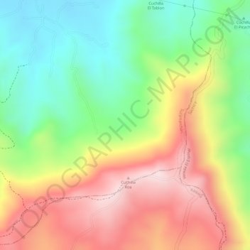 Mappa topografica Espinal, altitudine, rilievo