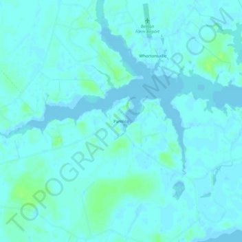 Mappa topografica Pamlico, altitudine, rilievo