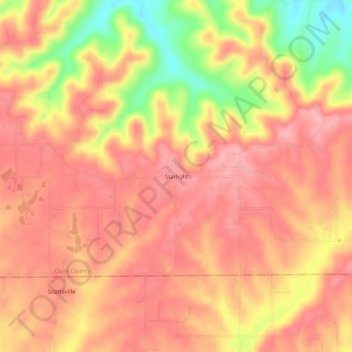 Mappa topografica Starlight, altitudine, rilievo