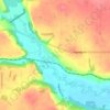 Mappa topografica Gwynne, altitudine, rilievo