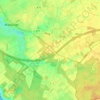 Mappa topografica Rösler-Siedlung, altitudine, rilievo